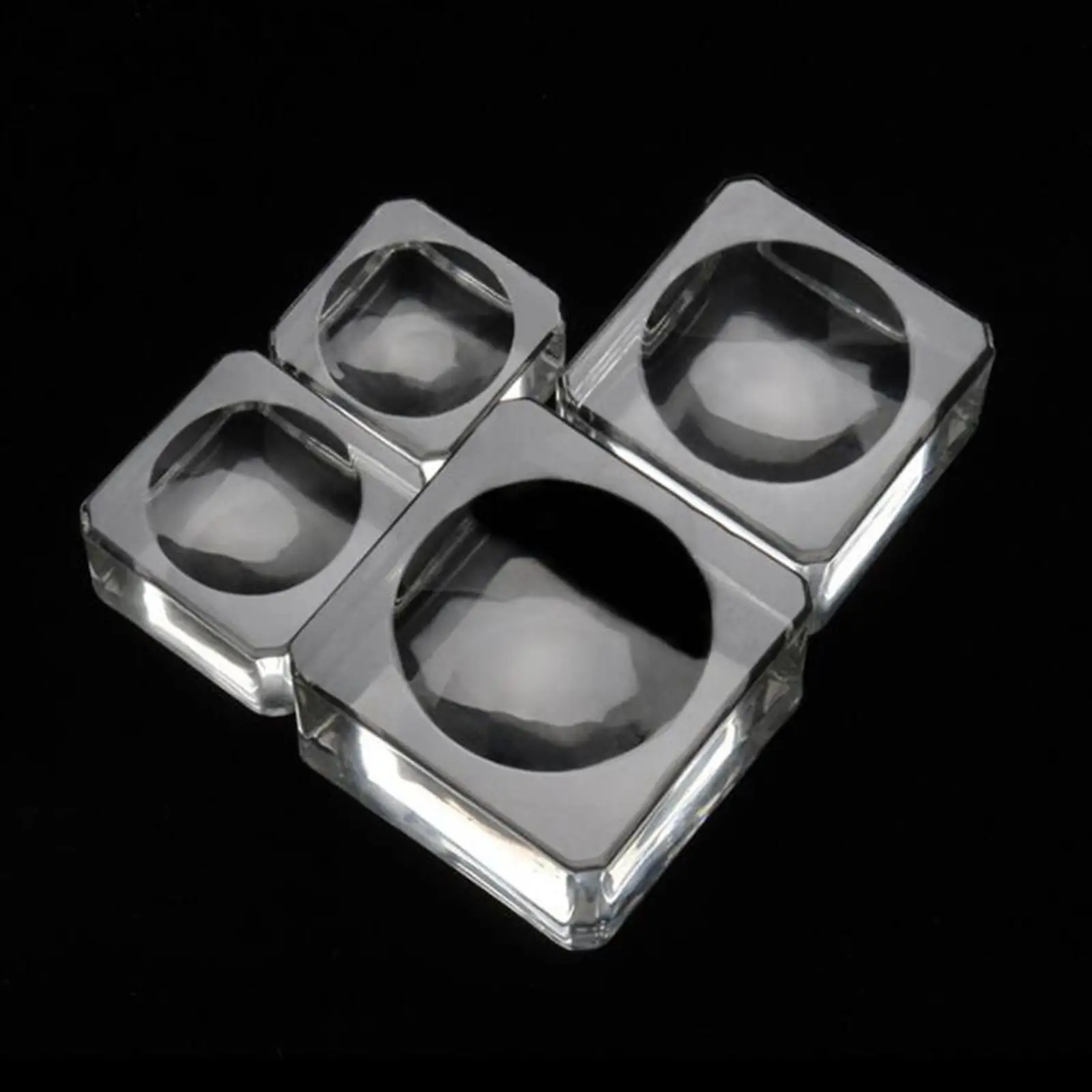 Crystal Glass Eyelash Extensions Glue Holder Pads Container Pallet Stand