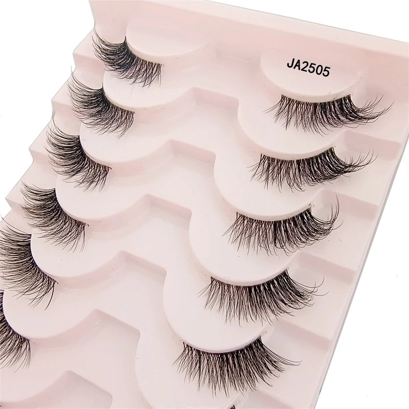 10 Pairs Mink Eyelashes Clear Band Eye Lashes Crisscross Transparent Band False Eyelashes Handmade Dramatic Lashes Upper Lashes