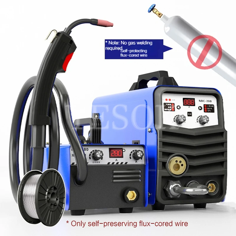 Small Laser Handheld Welding Machine Mini Gas Protection Small NBC-280 Carbon Dioxide Gas Protection 2.2m Integrated Welding Gun