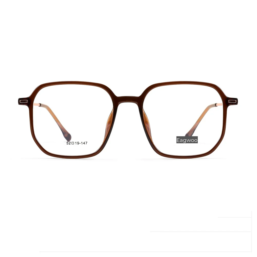 TR Vintage Square Eyeglasses Fashion Spectacle Style Window Prescription Glasses Frame Nerd Glasses Long Temple 147mm