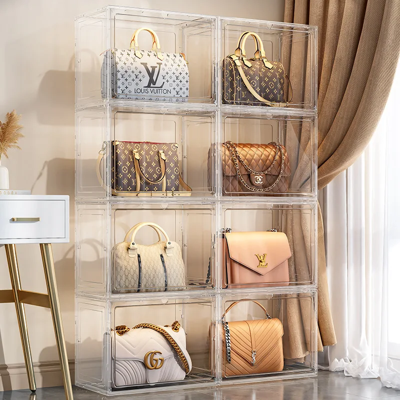 Storage Box Artifact Transparent Cosmetics Desktop Storage Box Premium Luxury Jewelry Dustproof Display Cabinet