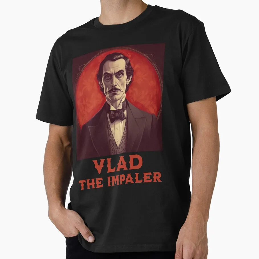 

Vlad III The Impaler 0128 Dracula Scary halloween Gift T-Shirt Retro Horror Gothic Vampire Graphic Clothes All size Tops