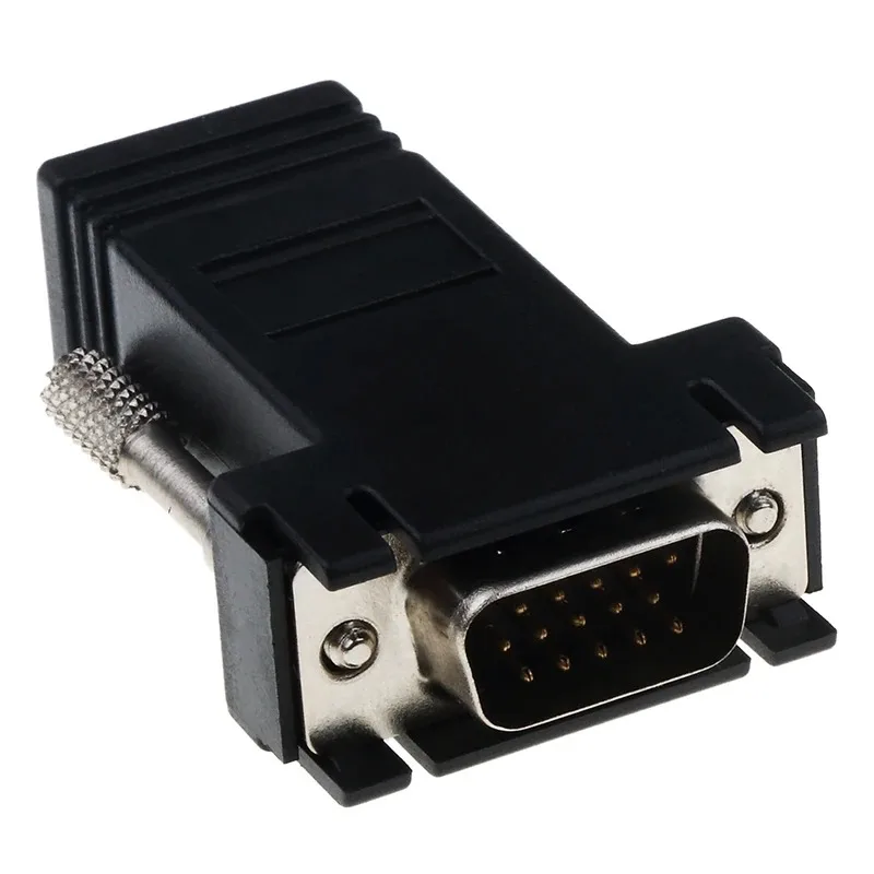 شبكة إيثرنت مهائي كابلات VGA محول أنثى إلى RJ45 موصل سالب بطاقة VGA RGB HDB موسع إلى LAN CAT5 CAT6 RJ45