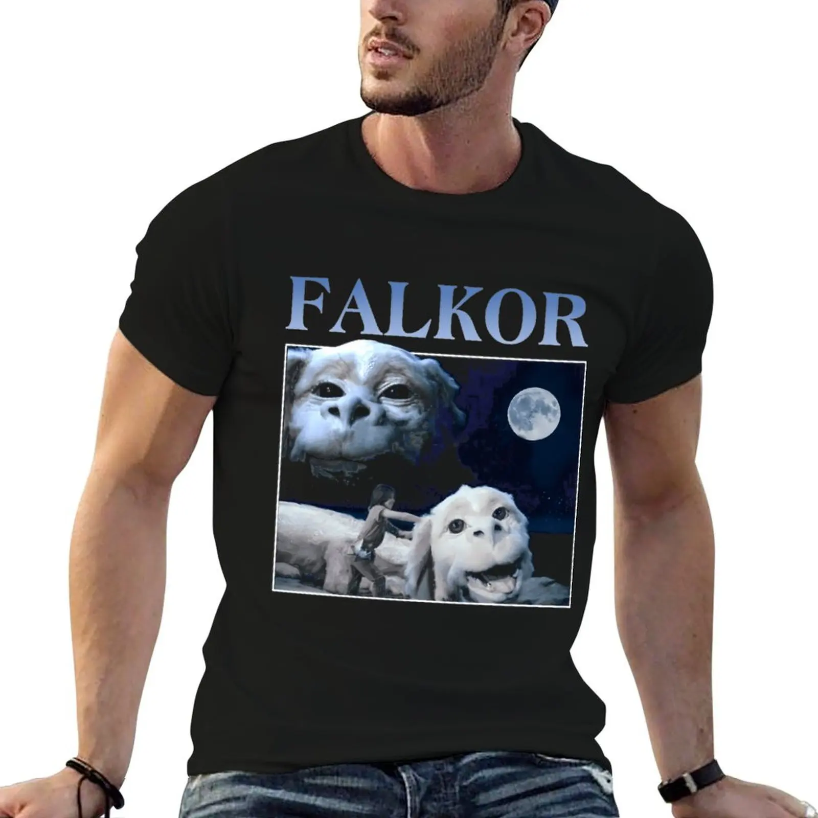 

heavy man t shirts Story NeverEnding soft -FALKOR t man T-Shirt shirt cotton for cotton Movies