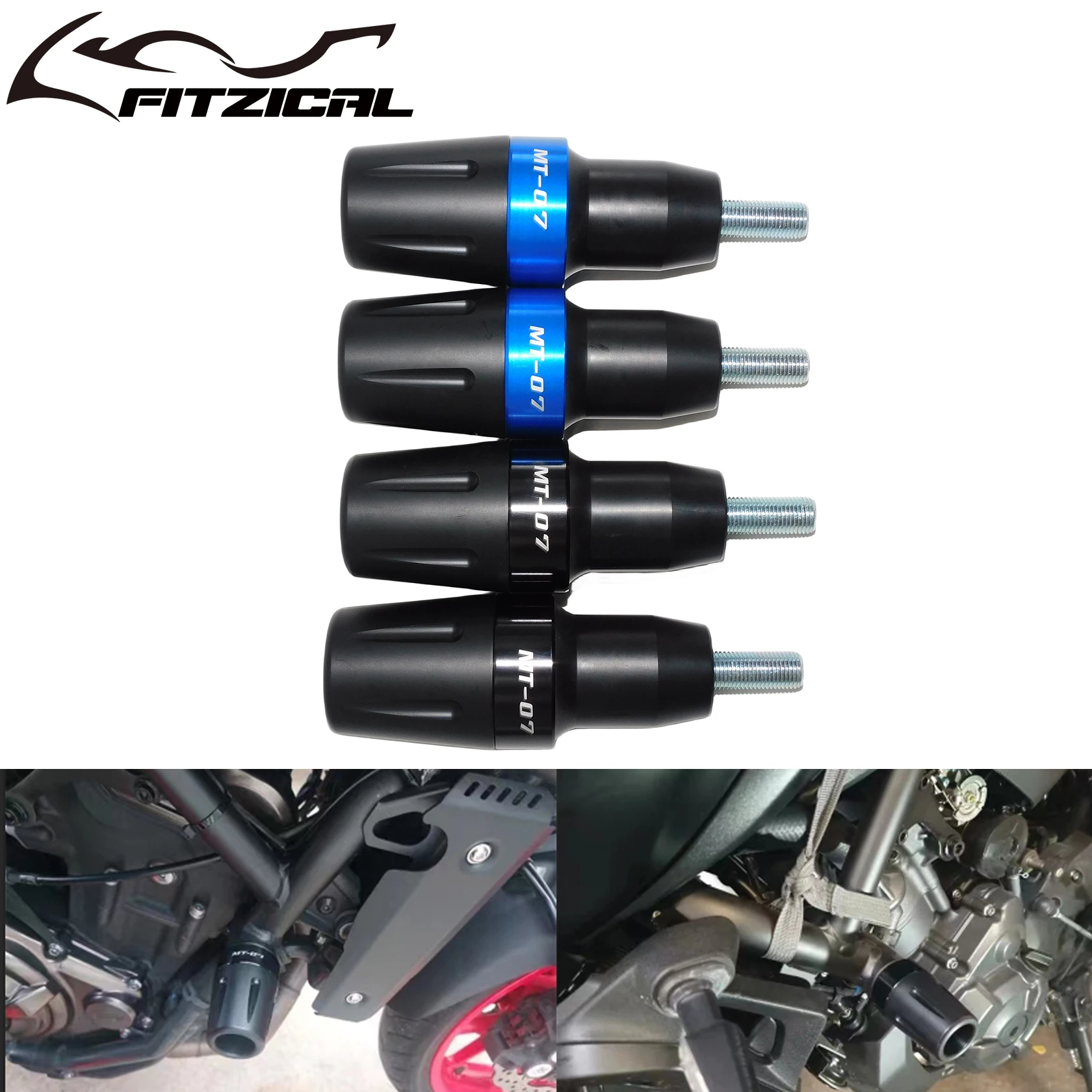 Motorcycle Frame Sliders Crash Protector Black/Blue Falling Protection Engine Pad For Yamaha Tracer 700/7/GT 2019-Up MT-07 FZ-07