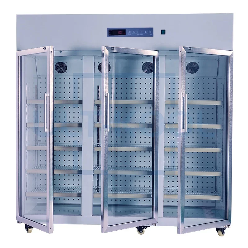 2~ 8 Degree Large Glass Door Pharmacy Medicine Vaccine Refrigerator