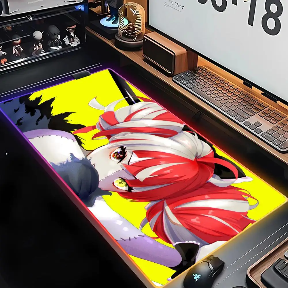 Kureiji Ollie Mouse Escritorio Accesorios Pad Teclado Gamer Mat  Desk Protector Mat Keyboard Anime RGB Gaming Mouse Pad Mouse Ke