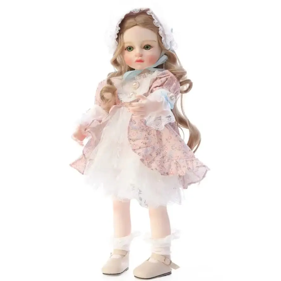 

Cloveray Original 18-inch Kawaii Retro Palace Style Lifelike Soft Lovely Vinyl Girl Doll Kit High Quality Handmade Toy Gift.