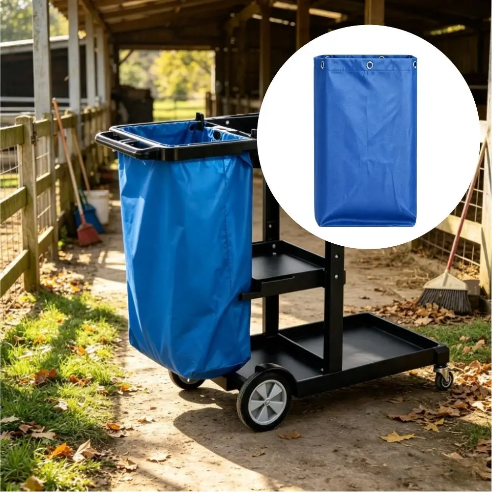 Large Capacity Oxford Fabric Waste Bag For Farm And Garden Debris 70x28x39cm Durable= Waterproof Cleaning Cart Liner