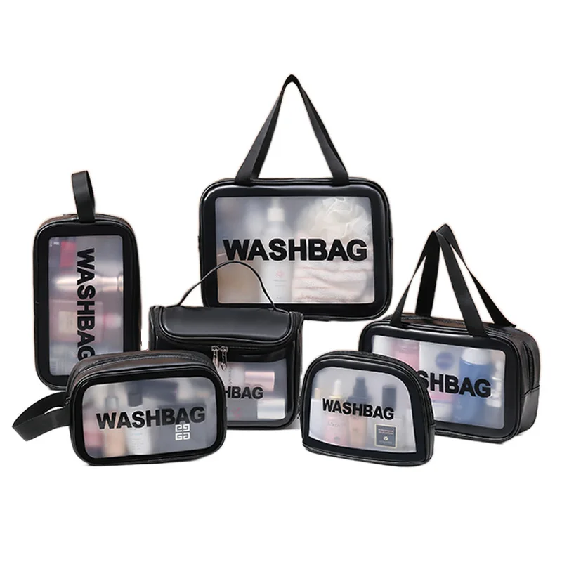 Multiple SpecificationsPVCTransparent, large-capacity makeup bag, also suitable for toiletriesPUWaterproof and portable toiletry