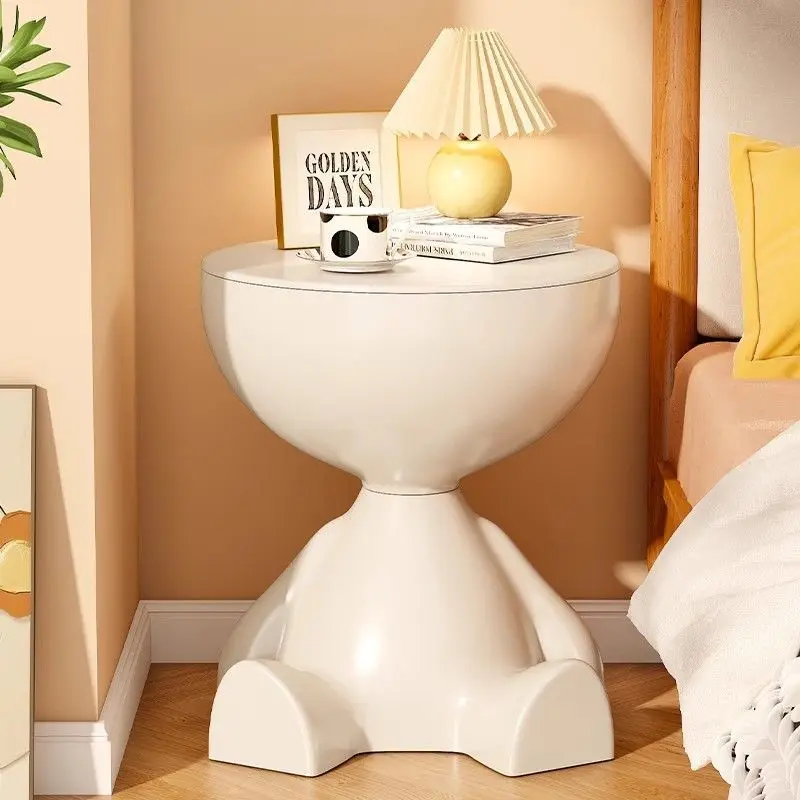 Cream bedside table mobile small flat head coffee table living room sofa small apartment household bedroom bedside