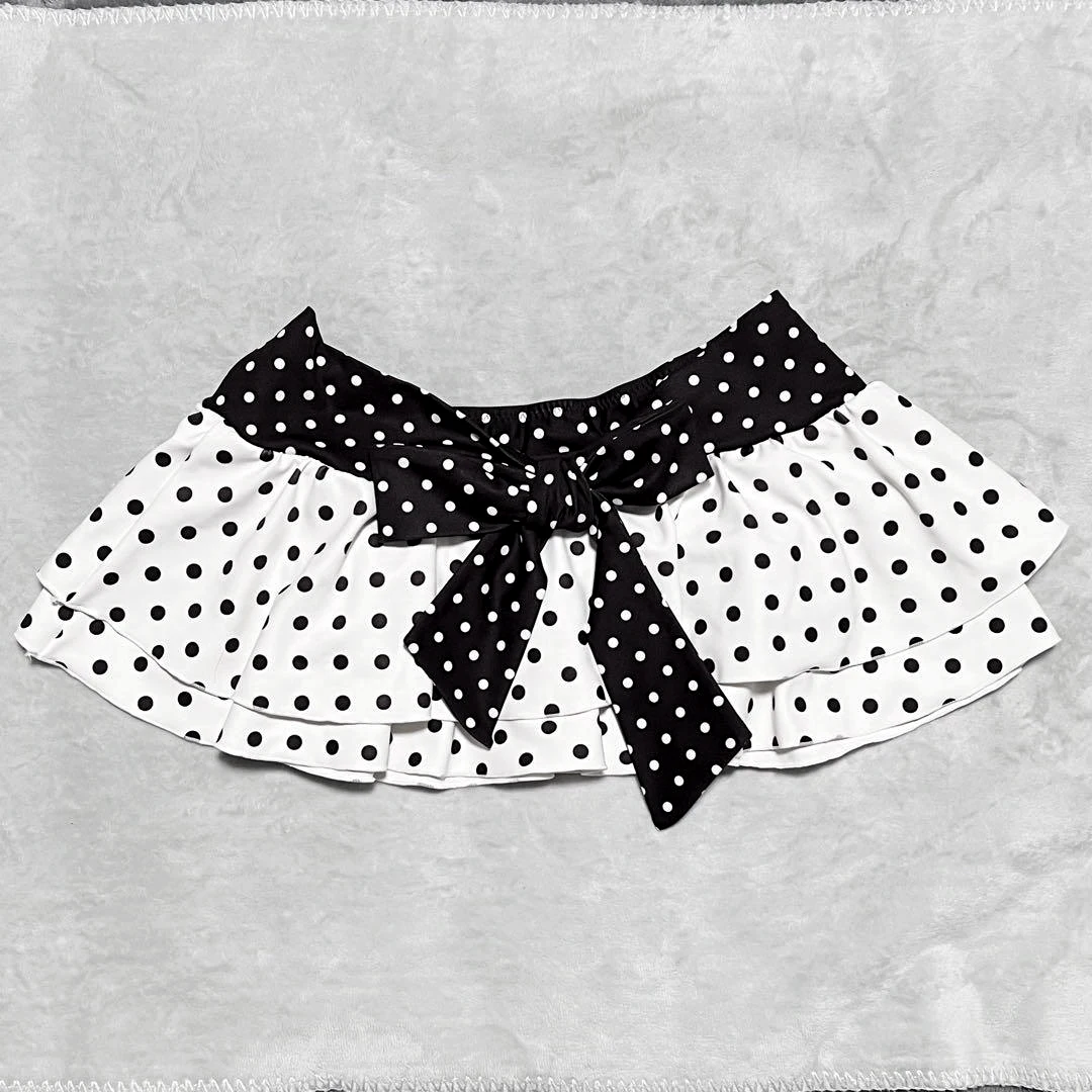 Stylizowane na Spicy Girl, letnie, słodkie, modne, urocze zestawy bikini z nadrukiem w kropki, europejska i amerykańska moda, zestawy bikini Harajuku.