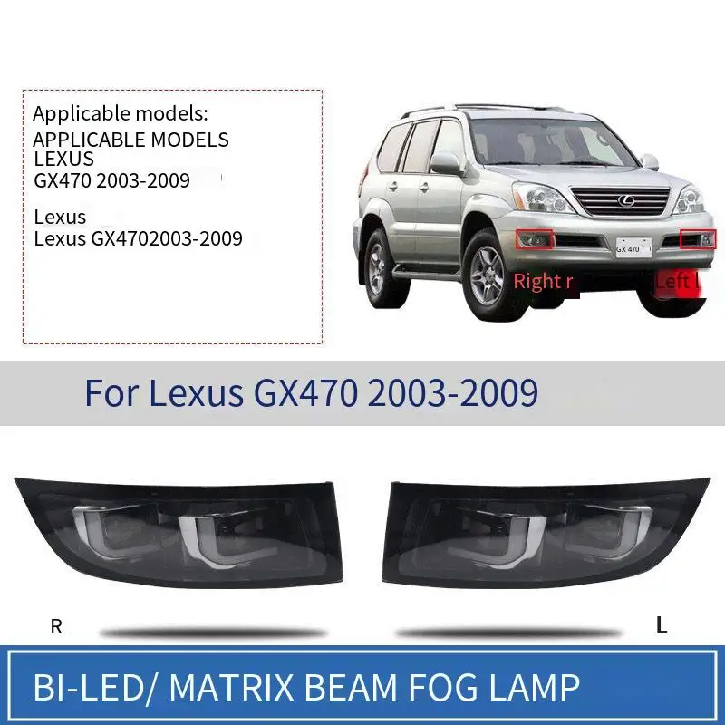 

3 inch LED Fog Light Projector Lens for LEXUS GX470 2003-2009 12V 55W 3000K 6000K with LED DRL Turn Signal