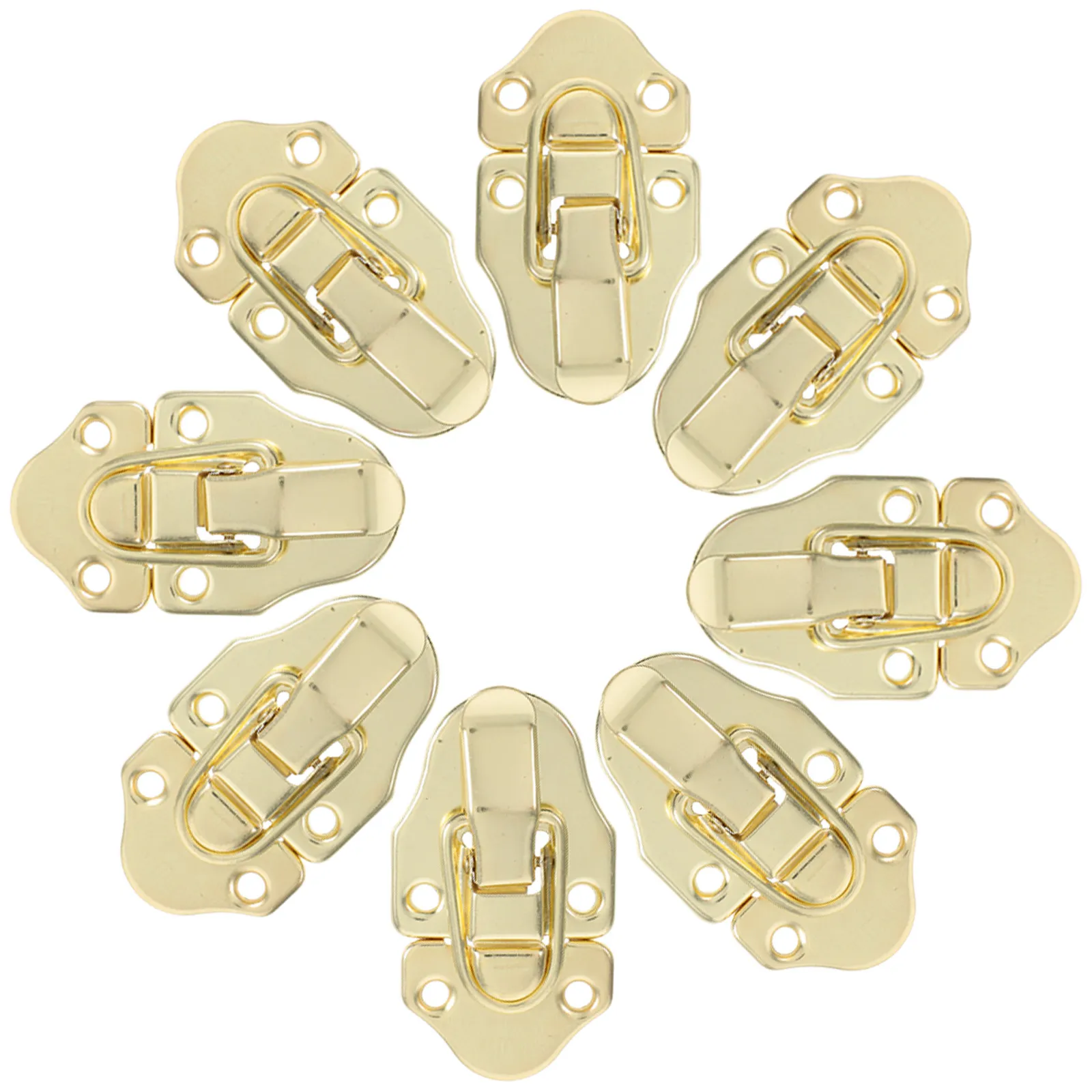 6Pcs Vintage Iron Toggle Latch Duckbilled Hasp for Small Wood Boxes Jewelry Chests Toolboxes Luggage Decorative Box Closure
