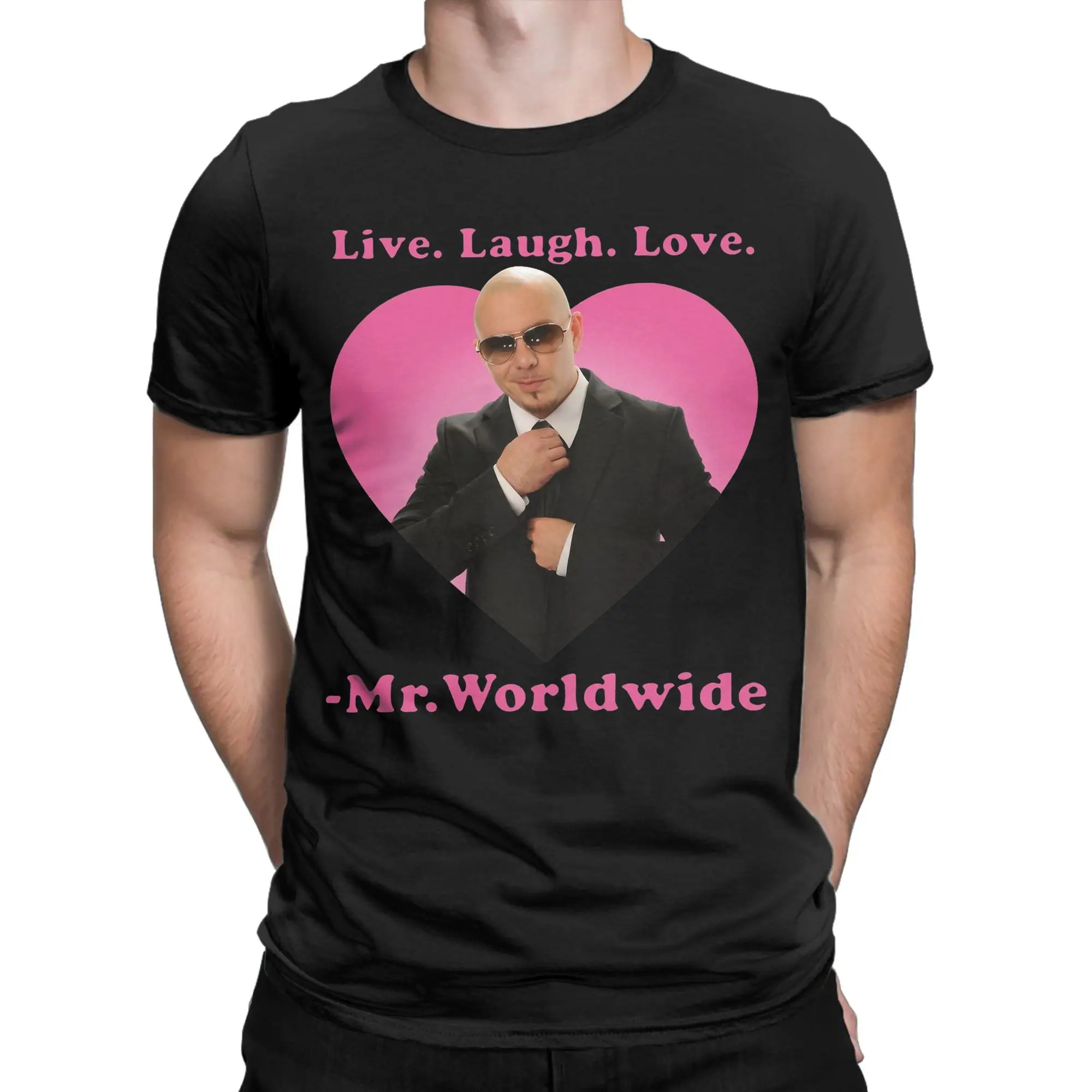 

Live Laugh Love Pitbull Mr. Worldwide футболки мужские модные футболки из чистого хлопка футболка с круглым вырезом топы с короткими рукавами подарок