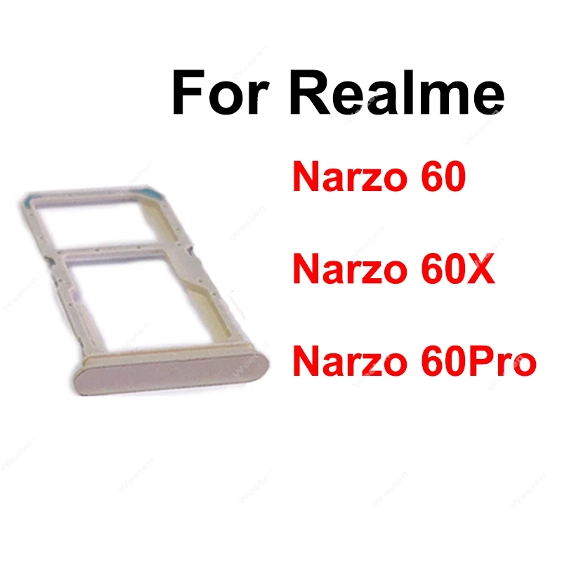 SIM Card Tray For Realme Narzo 60 60 Pro Narzo 60X 5G Sim Card Holder Slot Adapter Replacement Parts