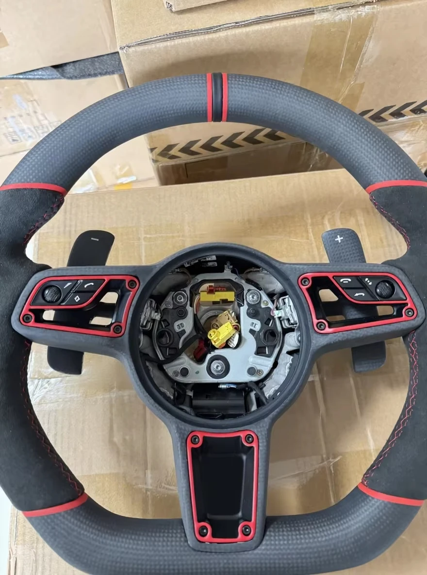 For Porsche 997 Cayenne Cayman 981 996 991.1 911996 997 987 991 958 GT2 GT3 GT3RS Carbon Fiber Multifunctional Steering Wheel