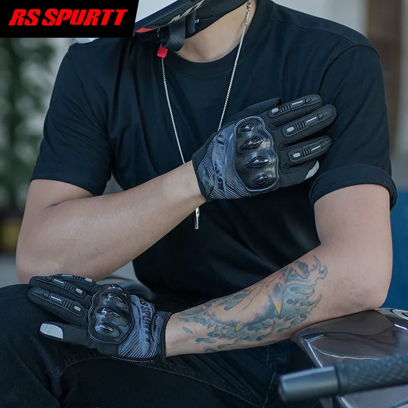 

Men's Summer Riding Moto Gloves Women Mesh Touchscreen Abrasion Resistant Touchscreen Motorcycle Gloves