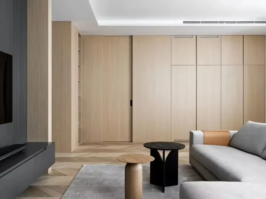 ไอเดียการออกแบบตกแต่งภายในสไตล์ร่วมสมัยแบบเรียบง่ายสำหรับบ้านทั้งหลัง ภาพเรนเดอร์ 3 มิติ แบบร่างก่อสร้างอพาร์ทเมนต์ แบบแปลนพื้น