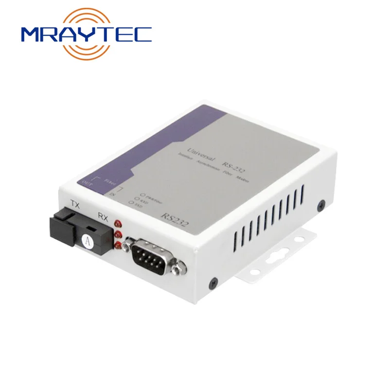 Serial RS232 Fiber Modem Optical Fibre Media Converter DC5V Duplex SM 20km SC ST FC DB9 Pin Connector