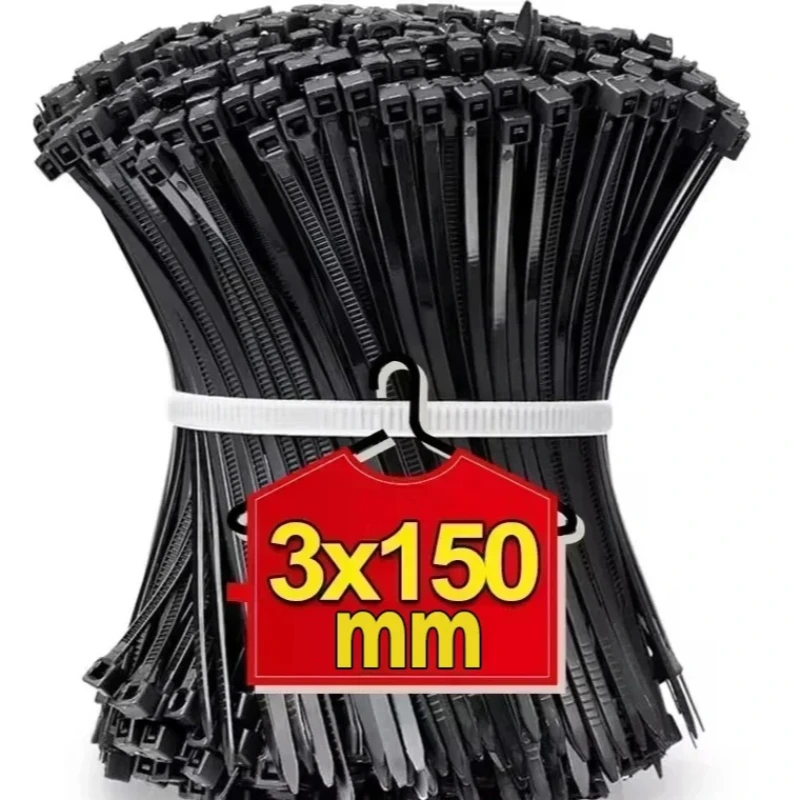 High-strength Nylon Cable Ties Self Locking Plastic Snap Fastener for Bundling Tying Securing Wire Cable Storage Thicken Fixator