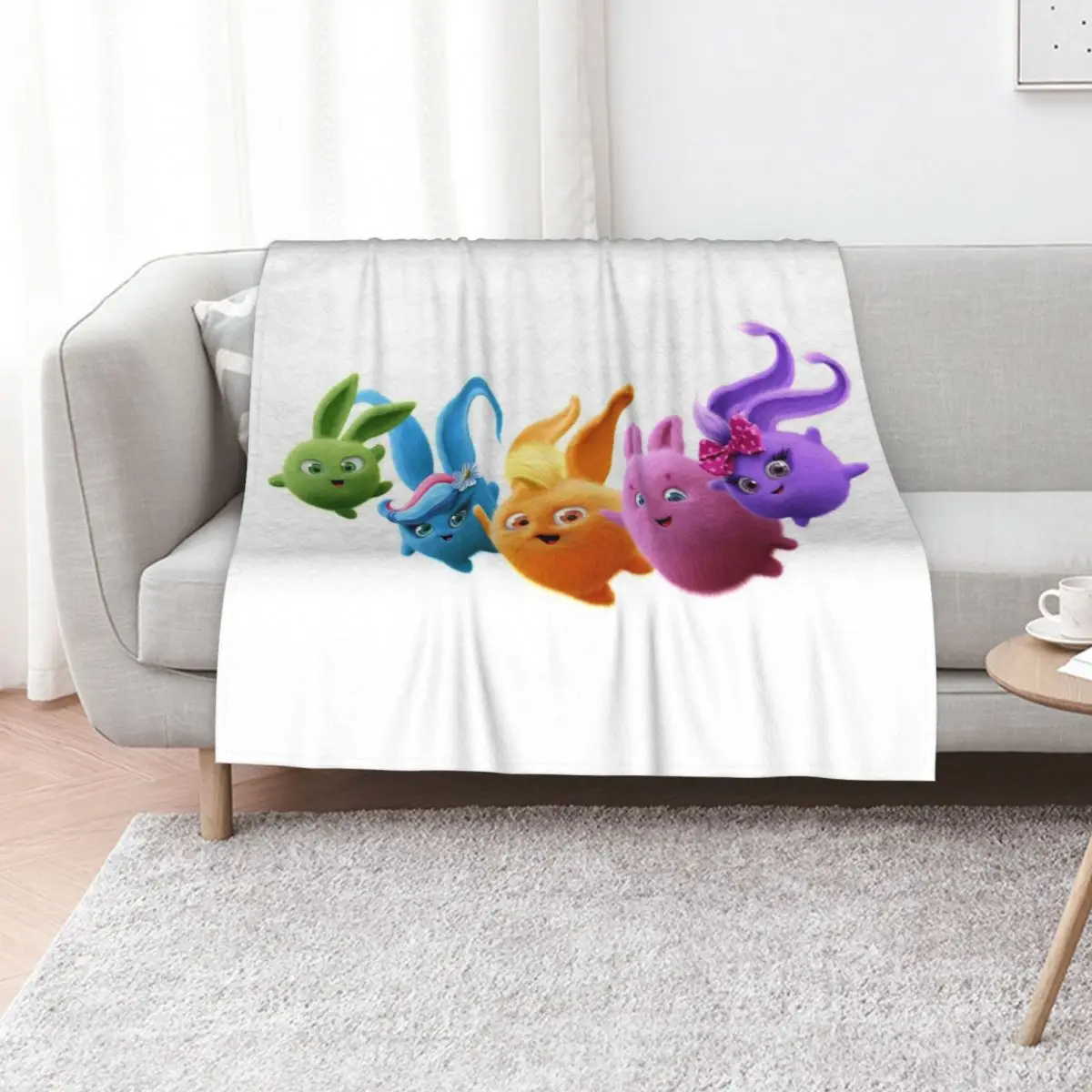 Sunny Bunnies - All Hold Paws! Throw Blanket warm for winter Sofas Comforter Warm Thin decorative Blankets