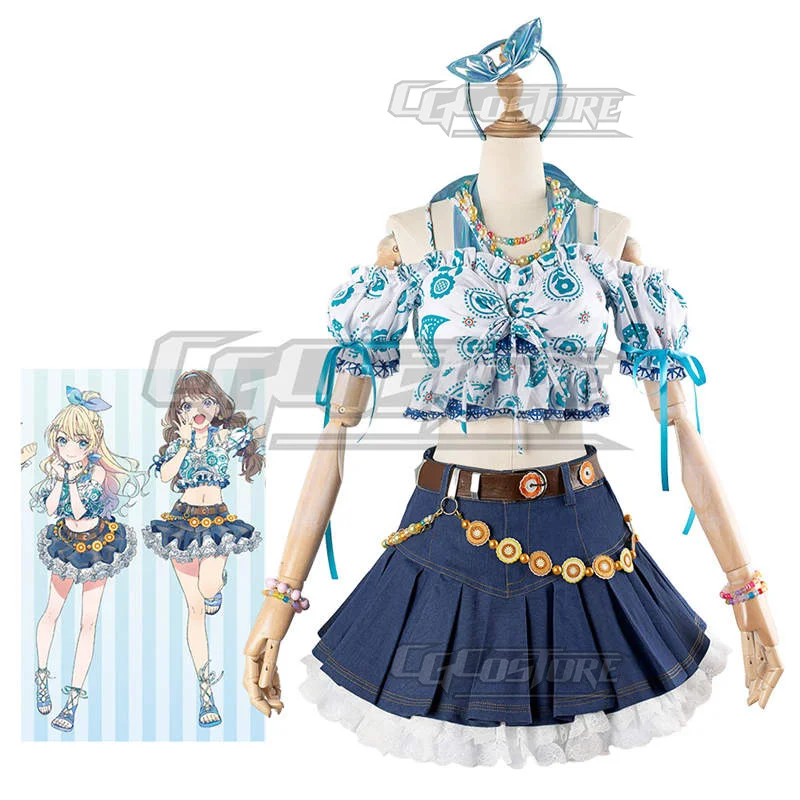 Love Live! Rurino Osawa Megumi Fujishima Cosplay Costume  Anime  Dresses Christmas Halloween Freeshipping CG1696WL