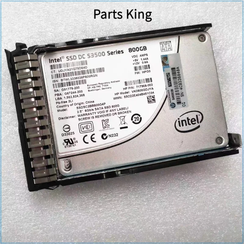 

Для Intel DCS3500 800GB VK0800GDJYA 717968-003