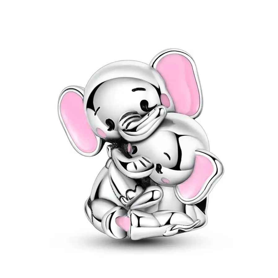 

Elephant Bead 925 Silver Mother and Daughter Fit Bracelet Charms Diy For Woman Jewelry
