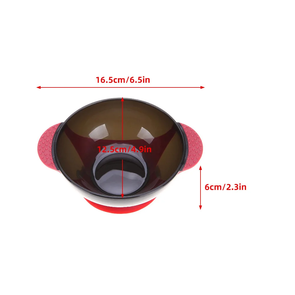 4 قطعة وعاء شفط من السيليكون مضاد للإمالة وعاء خلط تلوين الشعر للصالون والاستخدام المنزلي أوعية ملونة لمصفف الشعر