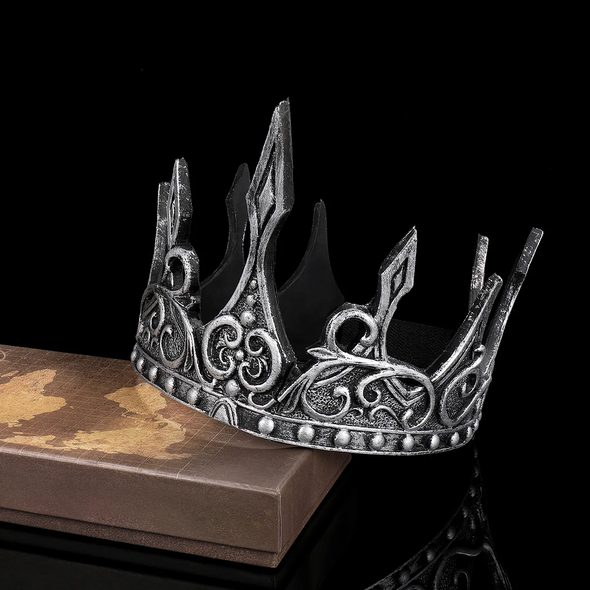 Decor Costumes for Men Crown King Party Decoration Royal Medieval Knight Cosplay Man