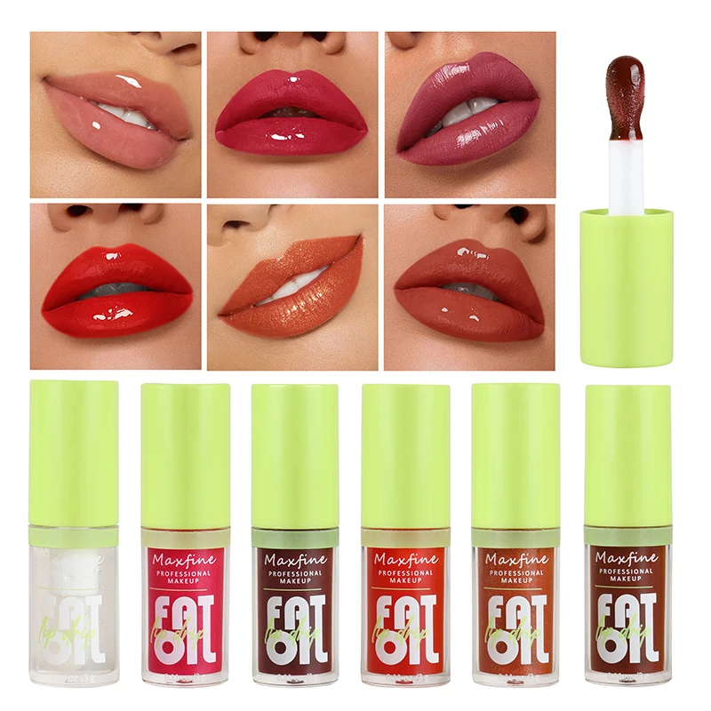 Maxfine Waterproof Liquid Lipsticks Lip Makeup Lipstick Lip Gloss Red Sexy Cosmetic Nude 6 Colors Long Lasting Non-marking