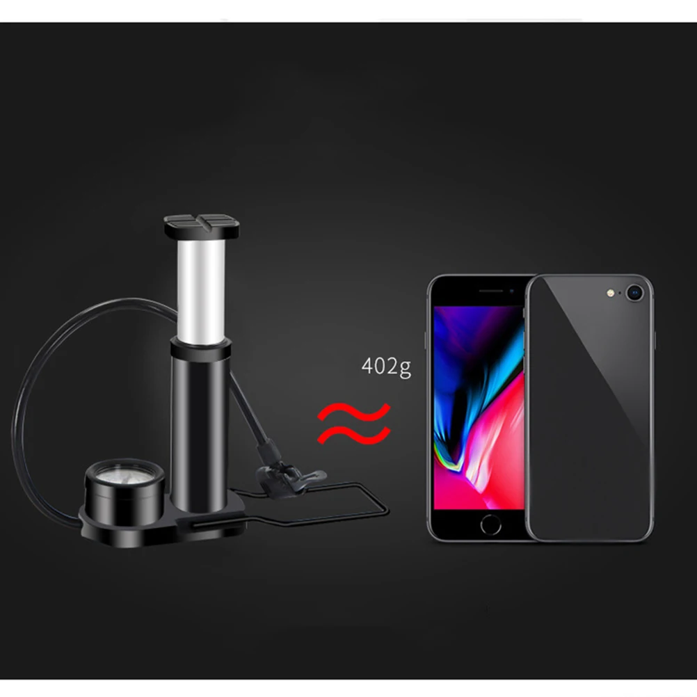 Portable Mini Floor Pump for Tires High-pressure Foot Pump Tire Repair Set 120 PSI Inflator Bike Riding Accessories Lightweight