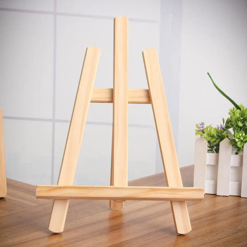 Wood Mini Easel Frame Tripod Display Meeting Wedding Table Name Card Stand Display Holder Children Painting Display Shelf