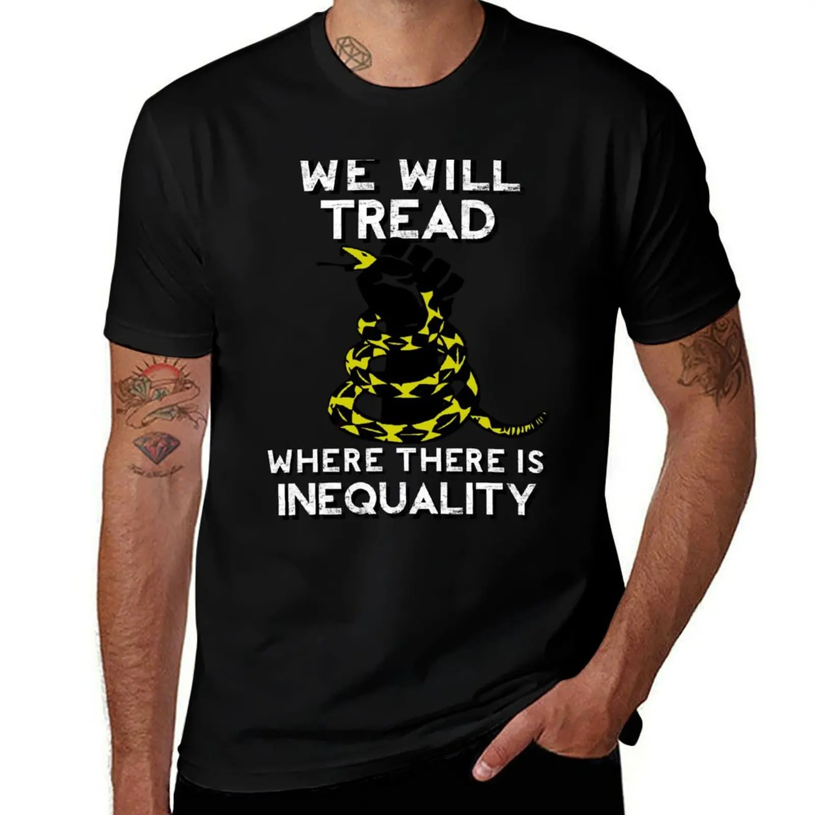 We Will Tread Where There Is Inequality! T-Shirt Lightweight Print T-Shirt