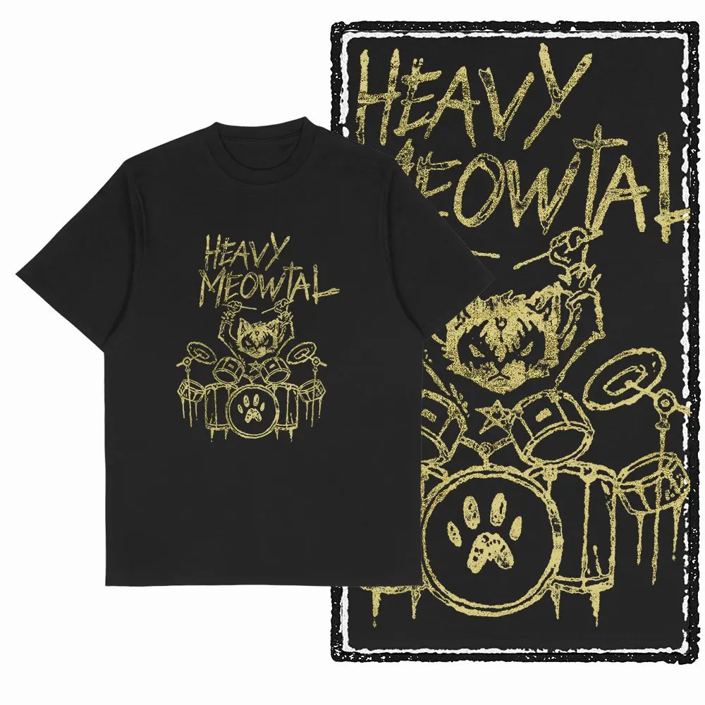G49 Exclusive Streetwear Big Size 100% Cotton Men's Cat Printed Graphic T-Shirt | Cool O-Neck Men's Tee T-Shirt T Shirt