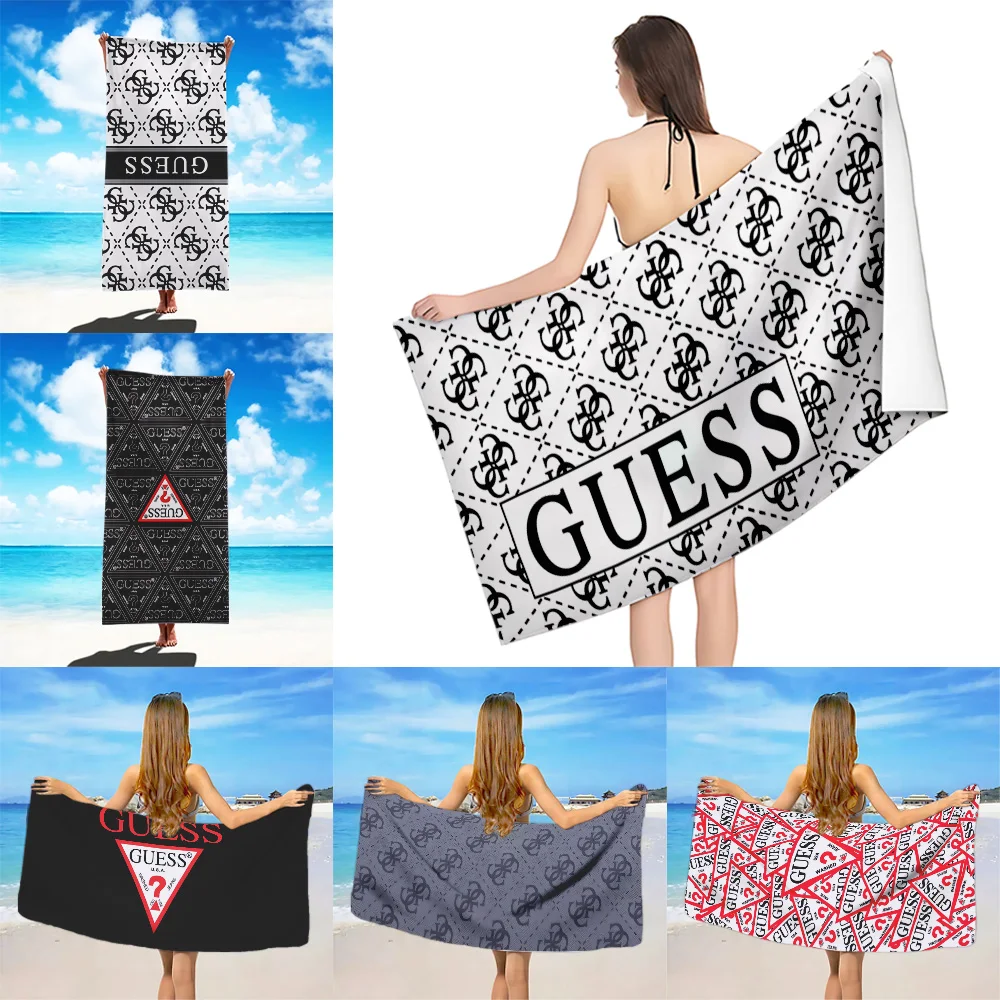 Beach Towel Microfiber Sand Free Quick Dry Soft Sandproof Pool Towels Gift for For-G-Guesses- Women Travel Shower