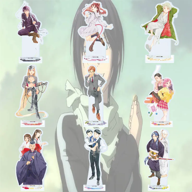 Noragami 15CM Double Sided Printed Anime Acrylic Stand with Base Cartoon Figure Desk Decor Souvenir Keychain
