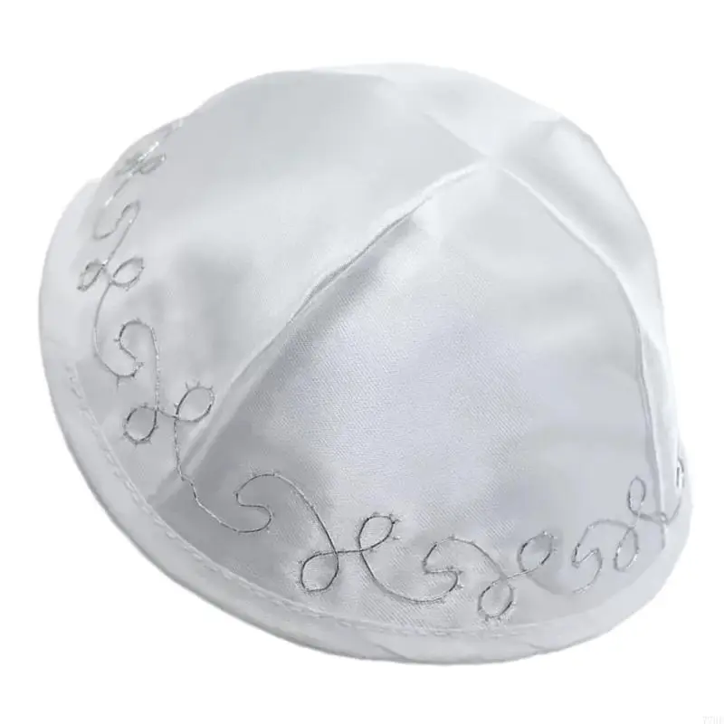 77HE قبعة كيباه مطرزة لإسرائيل قبعات يهودية للبالغين من الرجال قبعة يارمولك للارتداء اليومي #3