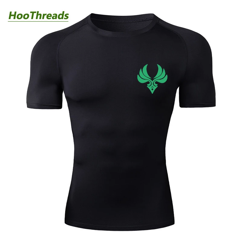 Genshin-camisa de compresión de impacto para hombre, camiseta atlética de secado rápido, manga corta, capa Base, entrenamiento de gimnasio, Fitness, protector de erupción