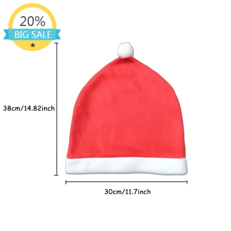 

4pcs Santa Hat Car Seat Headrest Covers Cute Car Decor Interior Car Christmas Decoration Functional Decor