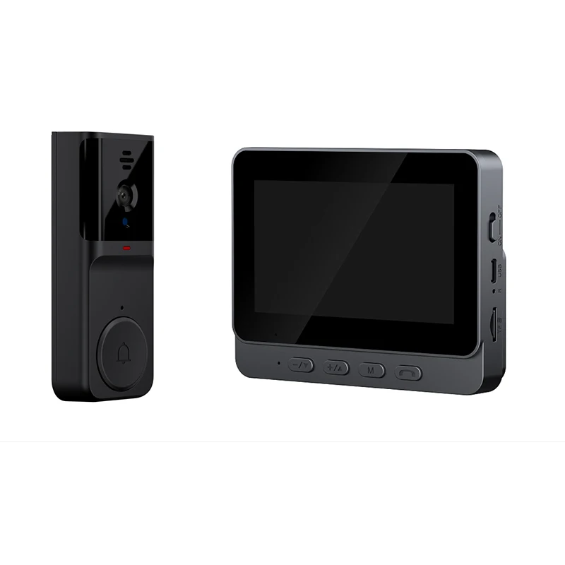 2.4G Wireless Smart Home Visual Intercom Doorbell With HD Video Monitor Night Vision Two-Way Audio Wall-Mounted For Villa Office