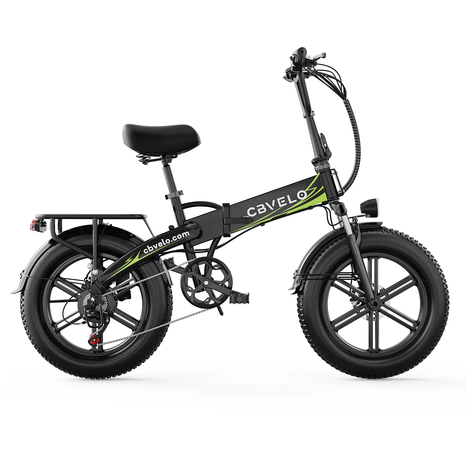 Cybervelo 20' 1000W Foldable Mountain Sand Off Road E-Bike 48V 20AH Built-in Battery 80 Miles+ Long Range Electric-Bike for Adult EK5 image 1