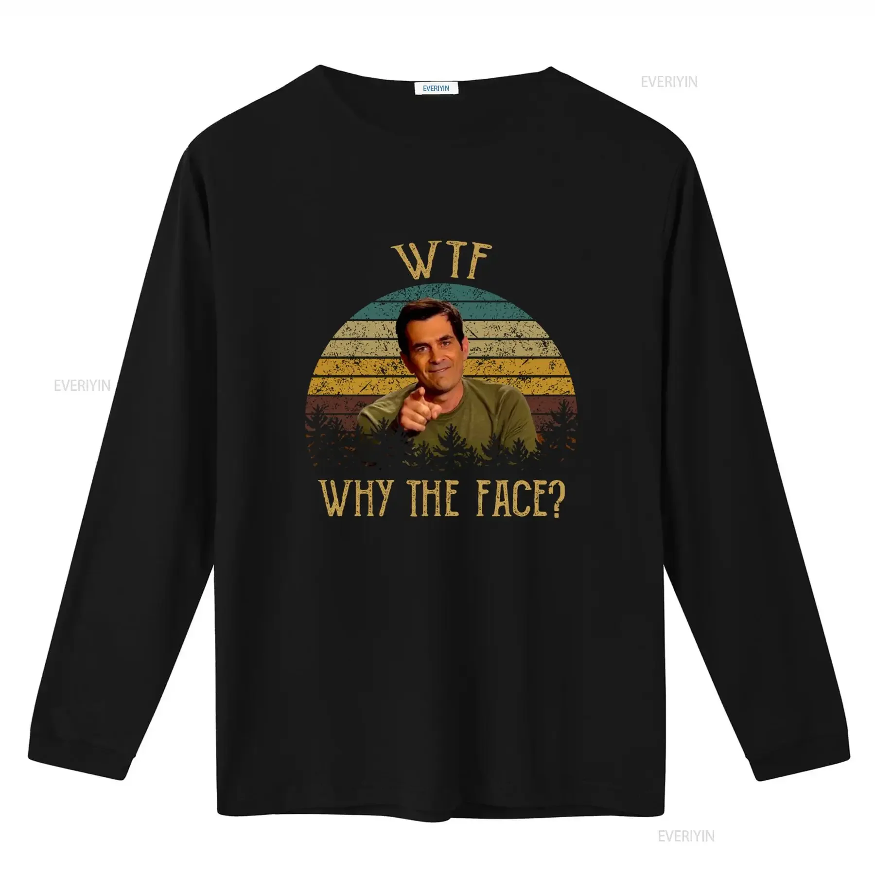 Phil Dunphy Wtf Why The Face Modern Family T Shirt Trendy Print Design T210429Q022 Dt9 vintage Washed Slightly Unisex Versatile