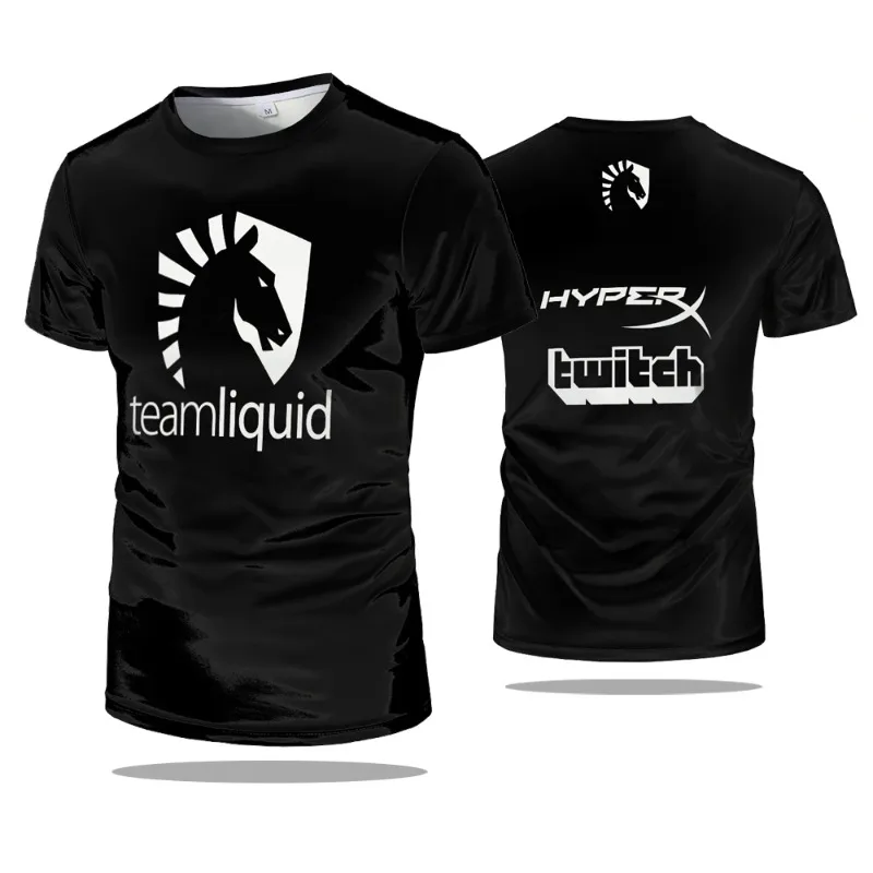 Game Team Liquid Uniform Sports Jerseys Men T-shirt All For The Game Fans Spirit New Team Shirt Casual Games Contest Tee