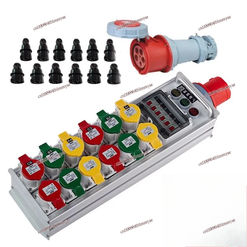 

12-way Distribution Box 63A Aviation Plug-in Wedding Lighting Large-screen Performance Wiring Distribution Box