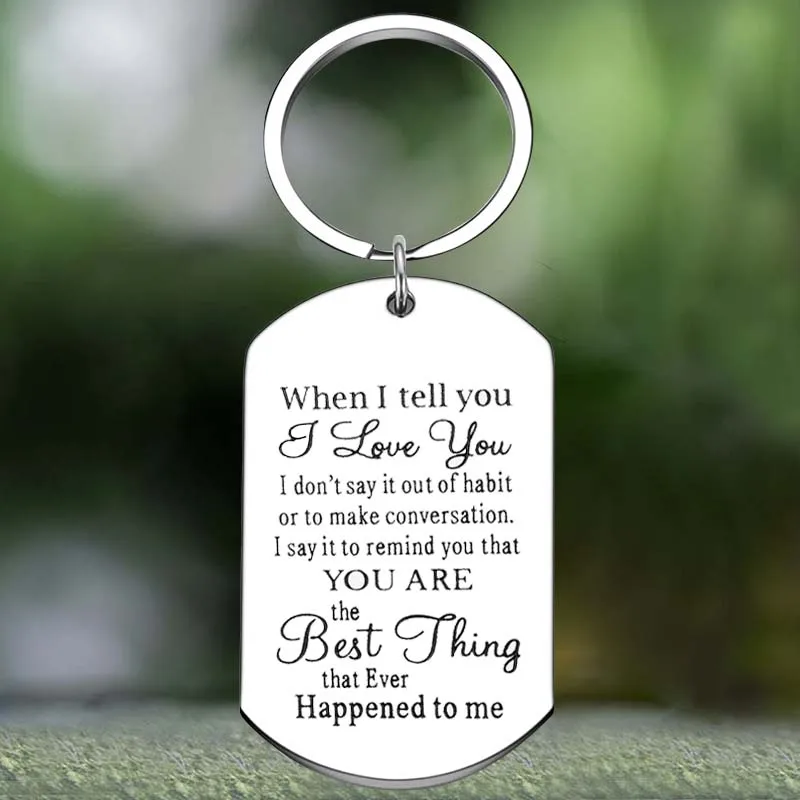 Милый мужской брелок, когда я скажу вам, я люблю тебя, подарок парню, брелок с подвеской, ювелирные изделия, подарки на день Святого Валентина