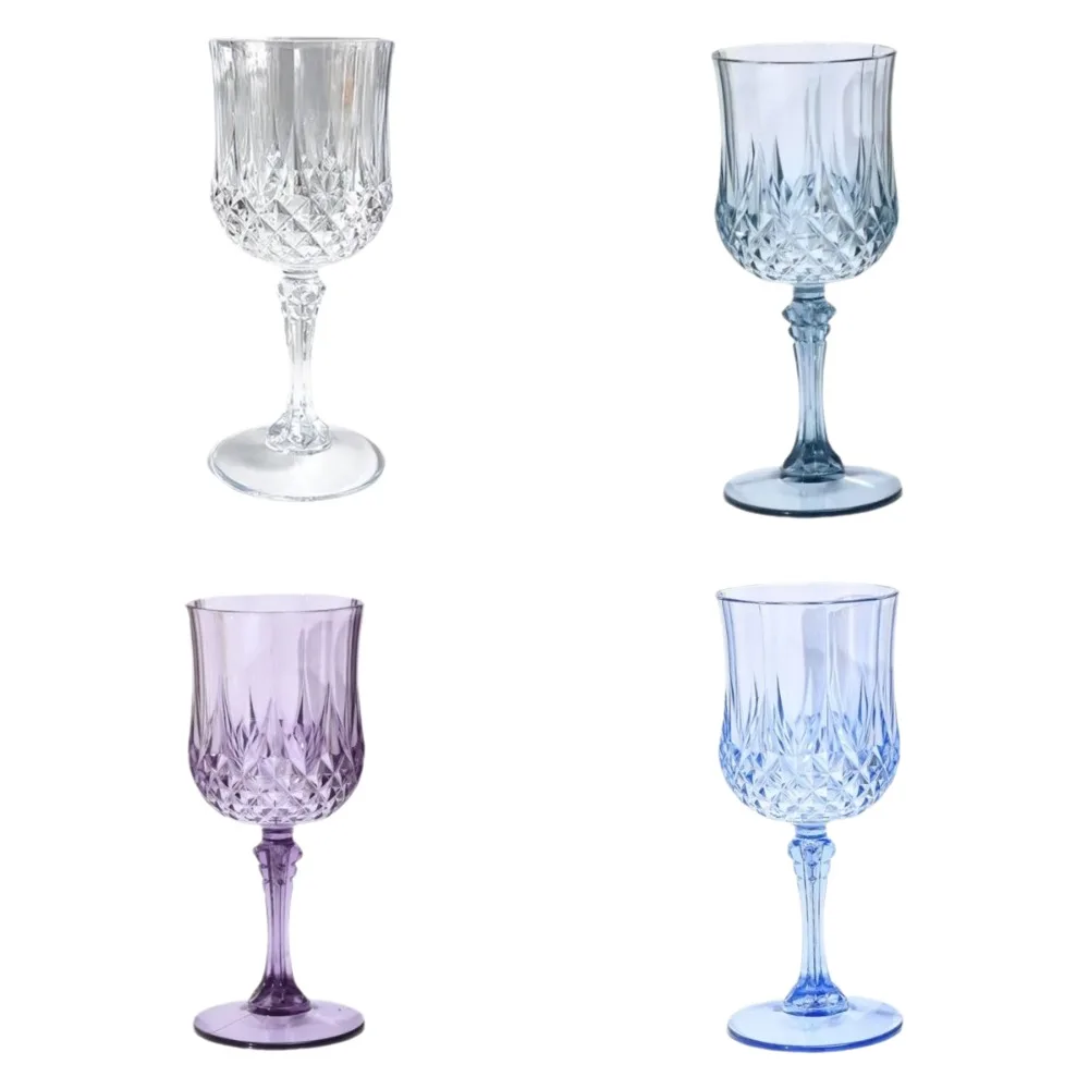 New Plastic Champagne Flutes Shatterproof Reusable Tall Wine Glasses Outdoor Picnic Wine Cups for Wedding Party Birthday