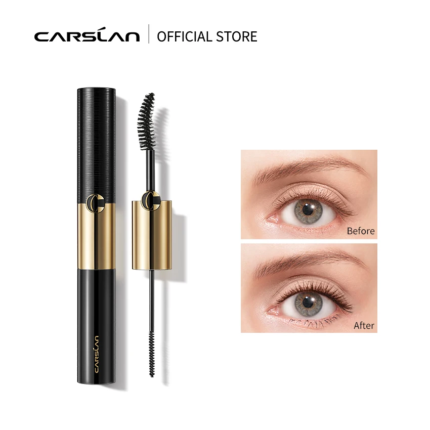 

CARSLAN Dual Head 3D Mascara Curling Volume Up&Down Lashes Thick Lengthening Eyelashes Waterproof Long-wearing Mascara Makeup