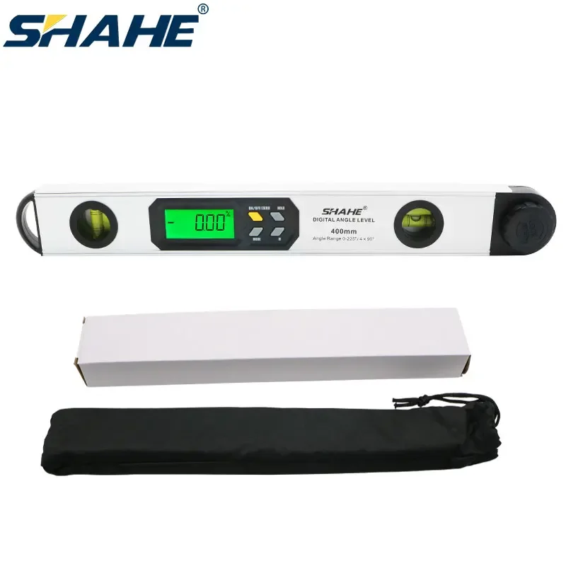 

SHAHE Vertical Horizontal Dual Spirit Level 16 Inch 0-225° Digital Angle Gauge Digital Inclinometer Protractor Angle Finder